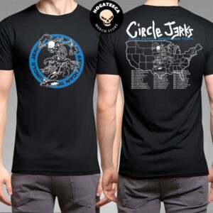 Circle Jerks Circle North America Tour 2024 Schedule List Date Two Sides T-Shirt