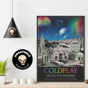 Coldplay Munich Ger Music Of The Spheres World Tour On 15 17 And 18 August 2024 At Olympiastadion Limited Edition Merchandise Poster Canvas