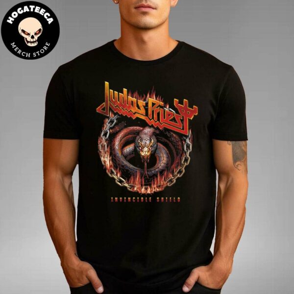 Invincible Shield Serpent Artwork From The Nineteenth Studio Album By Judas Priest Merchandise T-Shirt