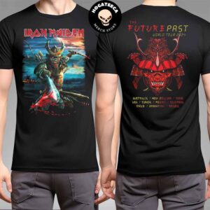 Iron Maiden Official The Future Past Tour 2024 Tour Senjutsu Mount Fuji Senjutsu Eddie Mount Fuji In Japan The List Of Countries The Tour Runs Through Two Sides T-Shirt