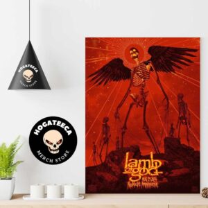 Lamb Of God Merch Poster For Red Rocks Amphitheatre Colorado On August 29 2024 Poster Canvas