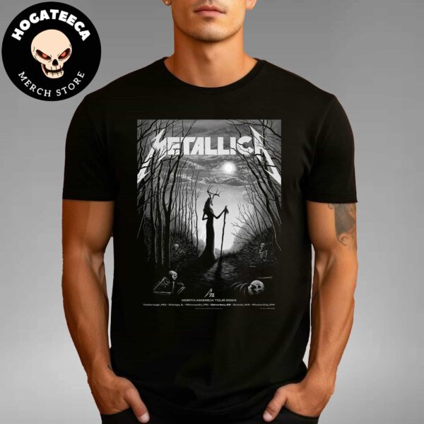 Metallica M72 Edmonton Pop-Up Shop Merch Poster For Edmonton AB M72 North American Tour 2024 Unisex T-Shirt