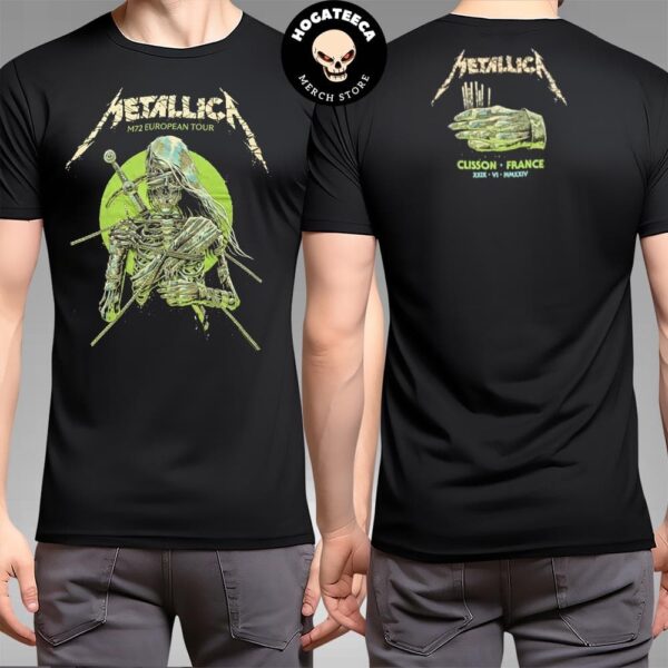 Metallica M72 Europe Tour 2024 In Clisson France On XXIX VI MMXXIV Merchandise Two Sides Unisex T-Shirt