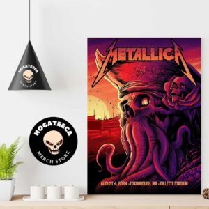 Metallica M72 North America World Tour 2024 Night 2 In Foxborough Ma At Gilllette Stadium On August 4 Poster Canvas