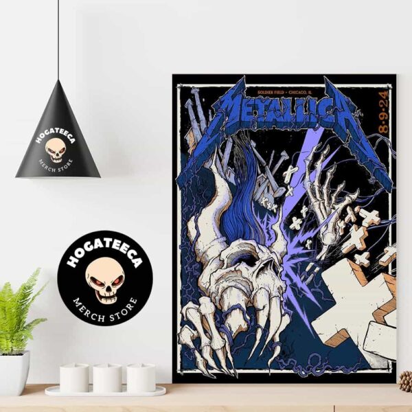 Metallica M72 World Tour At Soldier Field In Chicago IL United States With Pantera And Mammoth Wvh August 8 And 9 2024 Poster Canvas