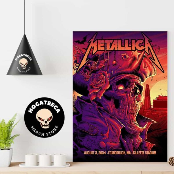 Metallica M72 World Tour North America In Foxborough Ma At Gillette Stadium And The Guys From Pantera And Mammoth Wvh On August 2 2024 Poster Canvas