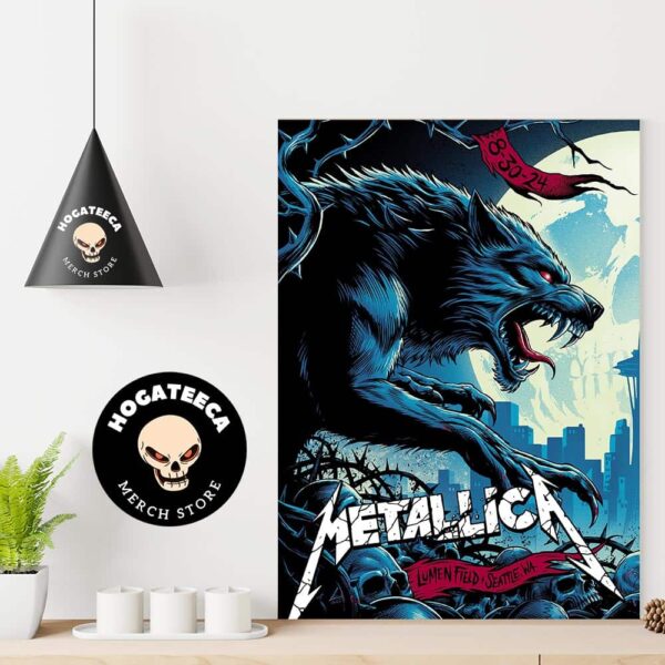 Metallica Merch Poster M72 Seattle In The Pacific Northwest For Final US No Repeat Weekend of 2024 Lumen Field Seattle WA On 8 30 2024 Home Decor Poster Canvas