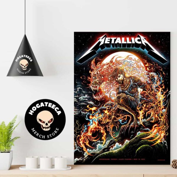 Metallica No Repeat Weekend Of The 2023 European M72 World Tour In Gothenburg Sweden At Ullevi Stadium On June 18 Poster Canvas