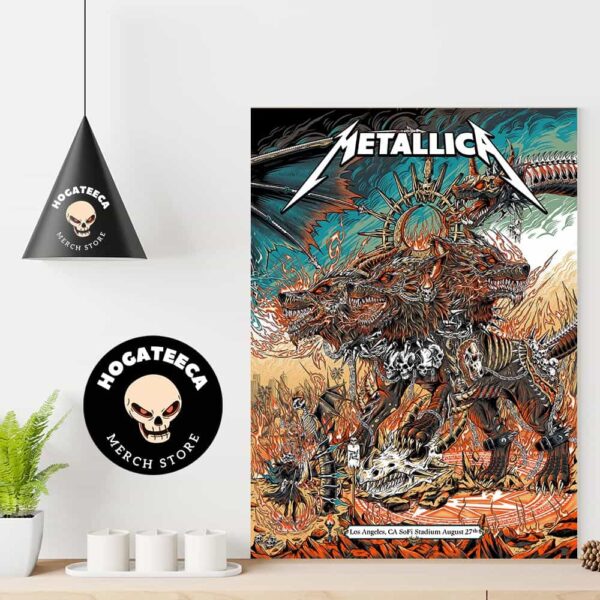 Metallica No Repeat Weekend Of The 2023 European M72 World Tour In Los Angeles CA At Sofi Stadium August 27th Poster Canvas