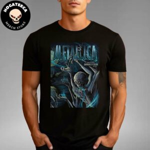 Metallica Second Night Merch Poster In M72 Edmonton Alberta At Commonwealth Stadium On 25 August 2024 North America Tour No Repeat Weekend Pop Up Shop Unisex T Shirt