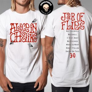 Official Alice In Chains Merchandise An Alternate Jar Of Flies-Era Logo And The Album Tracklist Two Sides T-Shirt