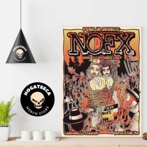 Official Limited Edition Punk Rock Band In Drublic Nofx On August 31 September 1 2024 At Campanelli Stadium In Brocton Ma Home Decor Poster Canvas