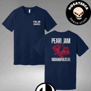 Pearl Jam Dark Matter With Glen Hansard Merch Poster For Show In Indianapolis Indiana At Rouff Music Center On August 26th 2024 Two Sides T-Shirt