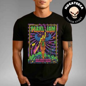 Pearl Jam Dark Matter With Glen Hansard Merch Poster For Show In Indianapolis Indiana At Rouff Music Center On August 26th 2024 Unisex T-Shirt