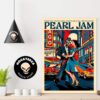 Pearl Jam With Glen Hansard Merch Poster Art By Max Loeffler For Chicago Illinois At Wrigley Field On August 29-31 2024 Poster Canvas