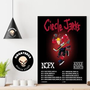 Performance Schedule Of Circle Jerks Canada Tour 2024 Home Decor Poster Canvas