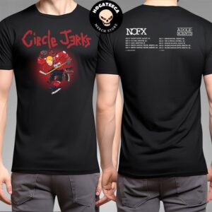 Performance Schedule Of Circle Jerks Canada Tour 2024 Merchandise Two Sides T-Shirt