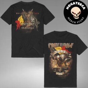 Powerwolf Wolfsnachte Tour 2024 In Antwerp On 6 October Merchandise Two Sides T-Shirt