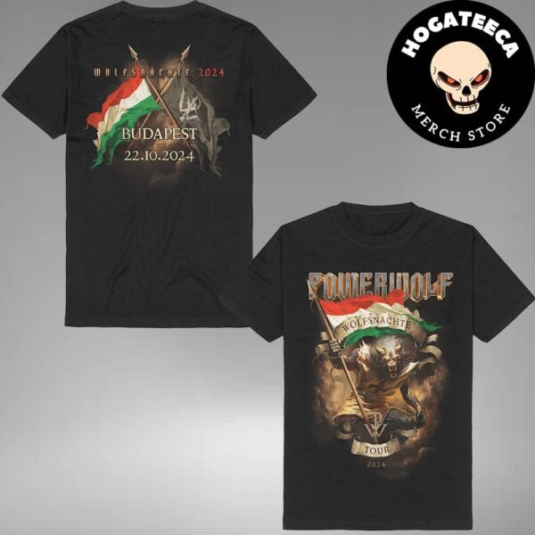 Powerwolf Wolfsnachte Tour 2024 In Budapest On 22 October Merchandise Two Sides T-Shirt