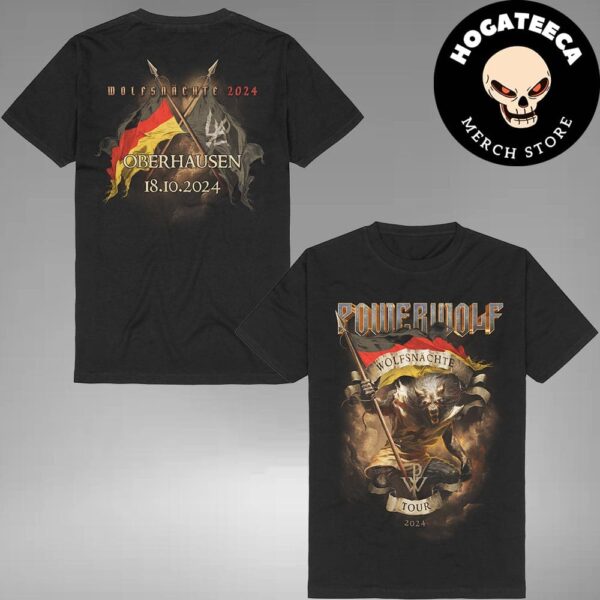 Powerwolf Wolfsnachte Tour 2024 In Oberhause On 18 October Merchandise Two Sides T-Shirt