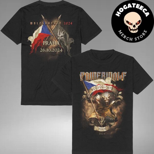 Powerwolf Wolfsnachte Tour 2024 In Praha On 26 October Merchandise Two Sides T-Shirt