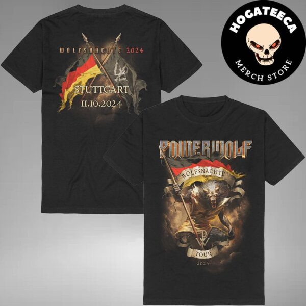 Powerwolf Wolfsnachte Tour 2024 In Stuttgart On 11 October Merchandise Two Sides T-Shirt