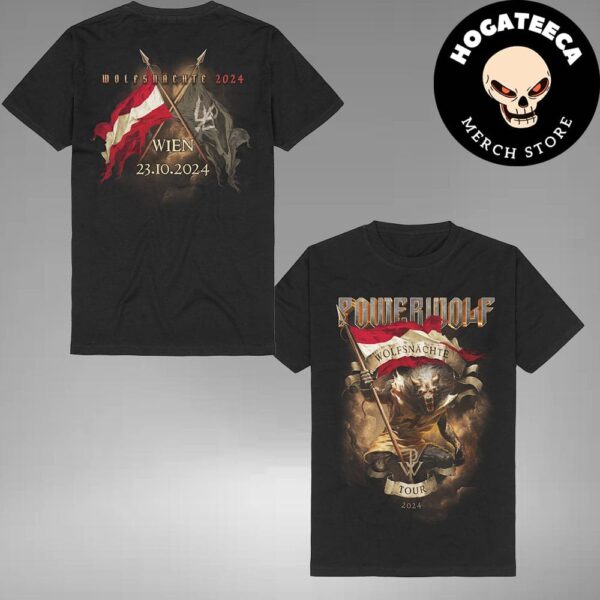 Powerwolf Wolfsnachte Tour 2024 In Wien On 23 October Merchandise Two-Sides T-Shirt