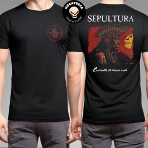 Sepultura 40 Years Tour Celebrating Life Through Death Brazilian Farewell 2024 Merchandise Two Sides T-Shirt