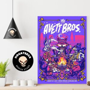 The Avett Bros Merch Poster For Show At Jacobs Pavilion In Cleveland Ohio On August 23rd 2024 Poster Canvas