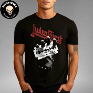 The British Steel Black And White Judas Priest Merchandise T-Shirt