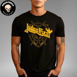 The Invincible Shield Linear Tee Was Inspired By Artwork From The Nineteenth Studio Album By Judas Priest Merchandise T-Shirt