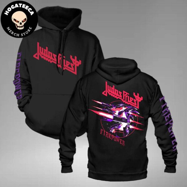 The Judas Priest Firepower Graphic Hoodie Logo And Firepower Artwork Merchandise Two Sides All Over Print Shirt