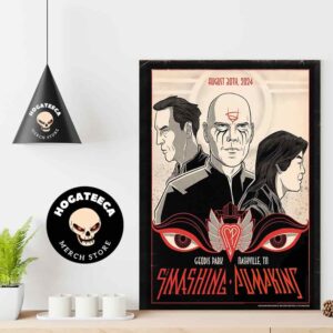 The Smashing Pumpkins North American Tour 2024 Merch Poster At Geodis Park In Nashville TN On August 30th2024 Poster Canvas