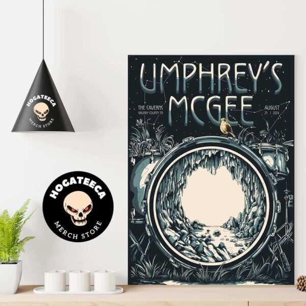 Umphrey’s MCgee Merch Poster For Show At The Caverns In Grundy County Tn On August 25 2024 Poster Canvas