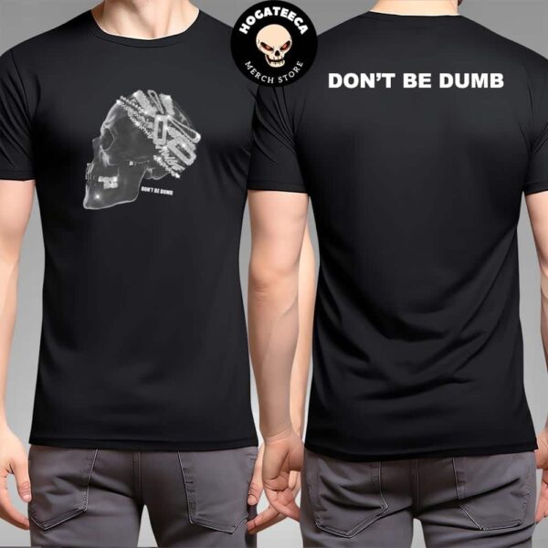 ASAP Rocky Don’t Be Dumb DBD Rhinestone Skull Merchandise Two Sides T-Shirt