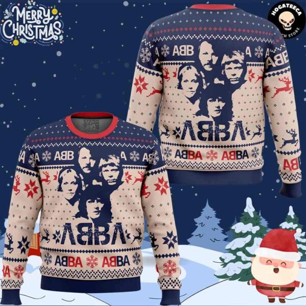 ABBA Pop Group For Family And Friends Chirstmas Gifts 2024 Xmas Ugly Sweater