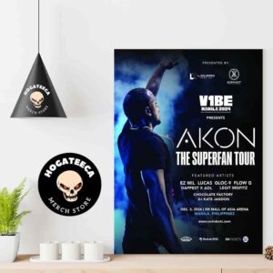 Akon’s The Superfan Tour Live At V1be Manila The Sm Mall Of Asia Arena On December 3 2024 Home Decor Poster Canvas