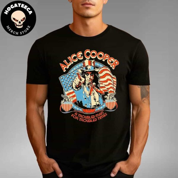 Alice Cooper Presidential Seal A Troubled Man For Troubled Times Unisex T-Shirt