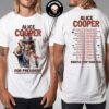 The Alice Cooper Cosmic 2024 Tour Back Schedule List Merchandise Two Sides T-Shirt