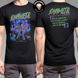 BABYMETAL World Tour 2024 Asia Mirror Ball Schedule Lists Merchandise Two Sides Unisex T-Shirt