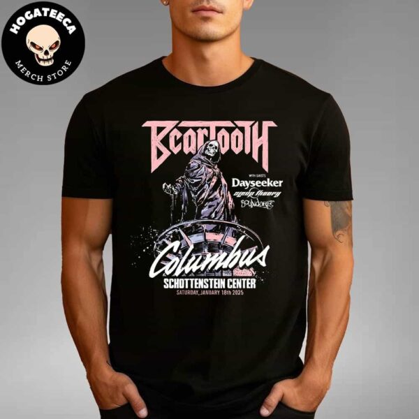 Beartooth Band With Special Guest Dayseeker Sleep Theory And Boundaries In Columbus Schottenstein Center On Saturday January 18th 2025 Unisex T-Shirt