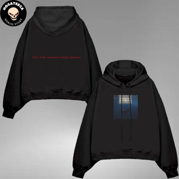 Billie Eilish Hit Me Hard and Soft 2024 Soft Black Cover Two Sides Pullover Hoodie