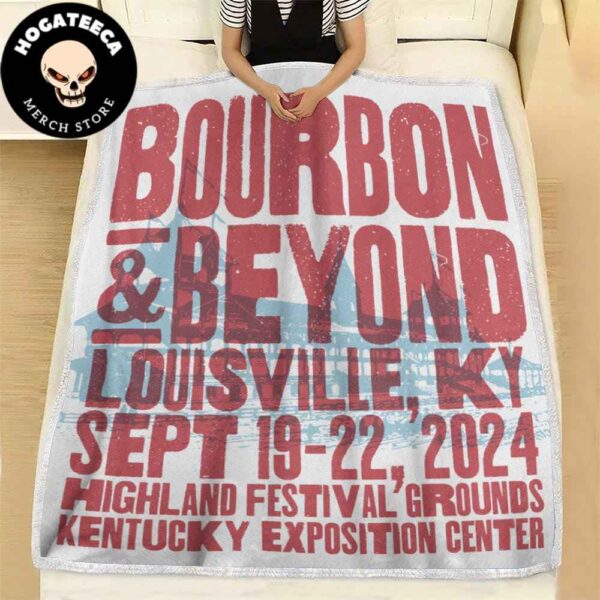 Bourbon And Beyond 2024 Merch Highland Festival Grounds At Kentucky Exposition Center In Louisville Kentucky On Sept 19-22 Fleece Blanket