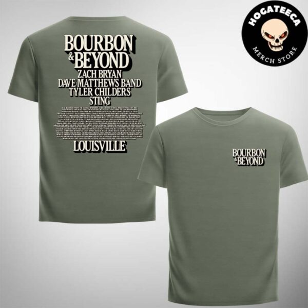 Bourbon And Beyond 2024 Merch Shirt Highland Festival Grounds At Kentucky Exposition Center On September 19-22 In Louisville Kentucky Lineup Billboard Two Sides T-Shirt