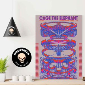 Cage The Elephant Merch Poster For Show At Madison Square Garden In NY On 9 5 2024 Home Decor Poster Canvas