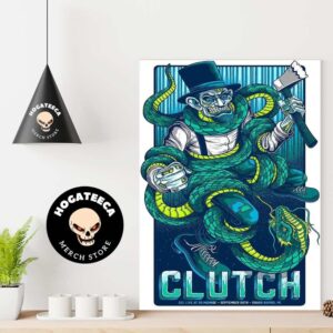 Clutch Merch Poster For Show In Grand Rapids MI At GCL Live At 20 Monrde On September 26th Home Decor Poster Canvas