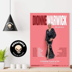 Dionne Warwick One Last Time Tour 2025 Clebrating 50 Years Of Hits Australia And New Zealand Schedule List Home Decor Poster Canvas