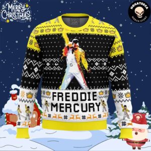 Freddie Mercury Queen Chirstmas Gifts 2024 Xmas For Family And Friends Ugly Sweater