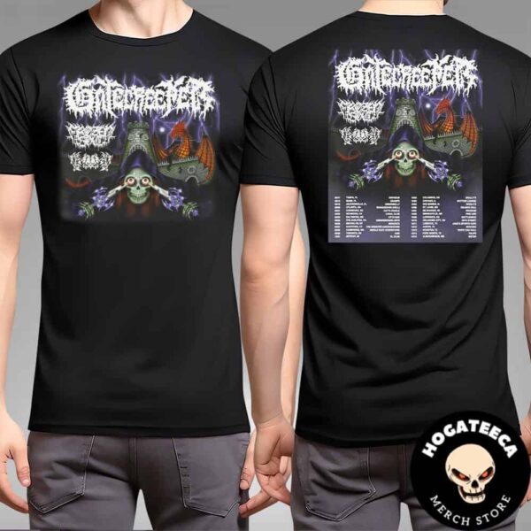 Geatcreeper With Frozen Soul And Worm East Of Arizona North American Tour 2024 Schedule List Two Sides Unisex T-Shirt