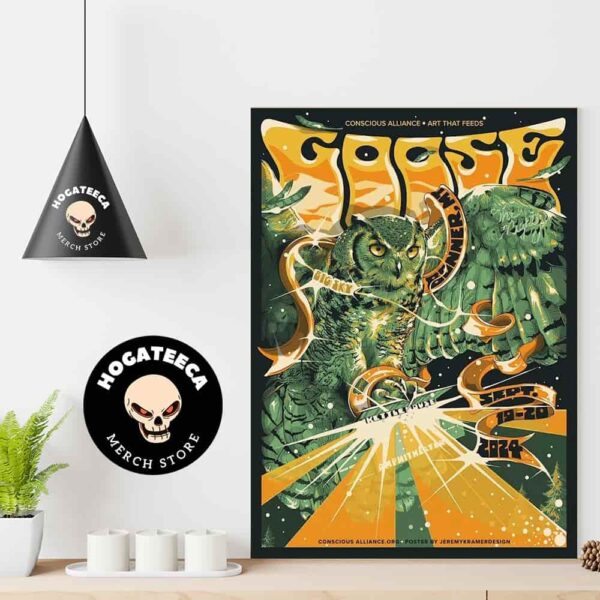 Goose The Band Merch Poster For At Kettlehouse Amphitheater In Bonner MT On Sep 19-20 2024 Home Decor Poster Canvas